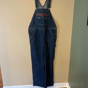 Dickies Mens Durable Bib Overalls Denim Jeans Blue Size LR Large Regular